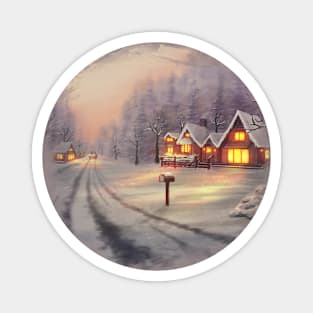 Winter Cottage Magnet